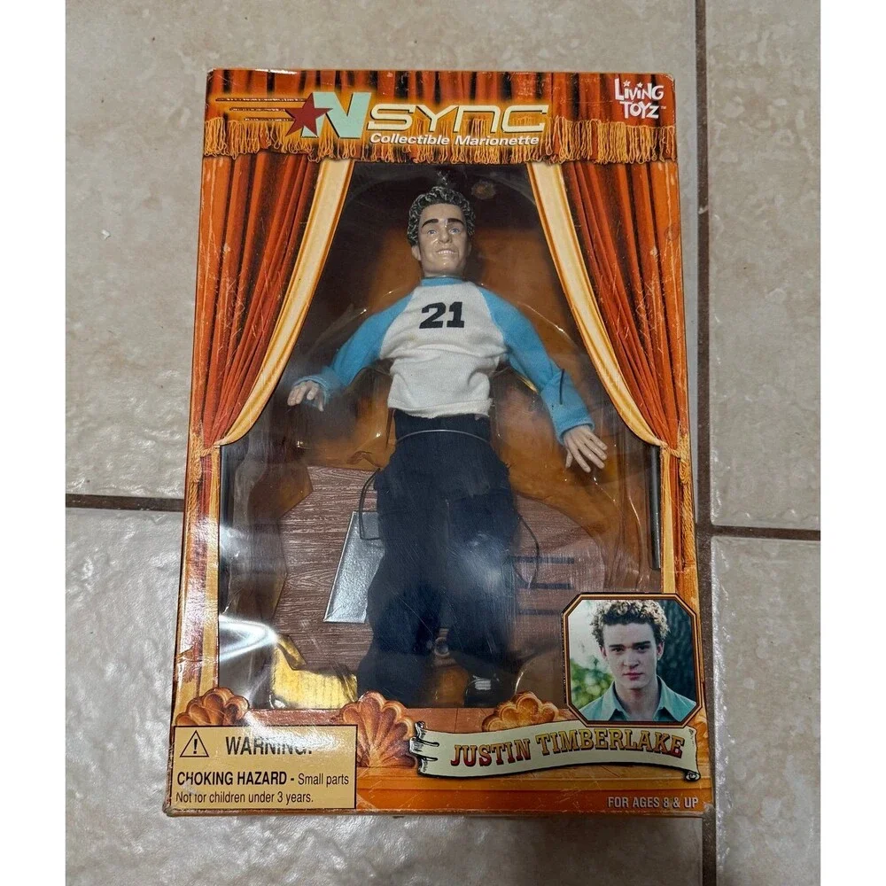 NSYNC collectible marionette set of 6 complete 2000 Living Toyz New In Box